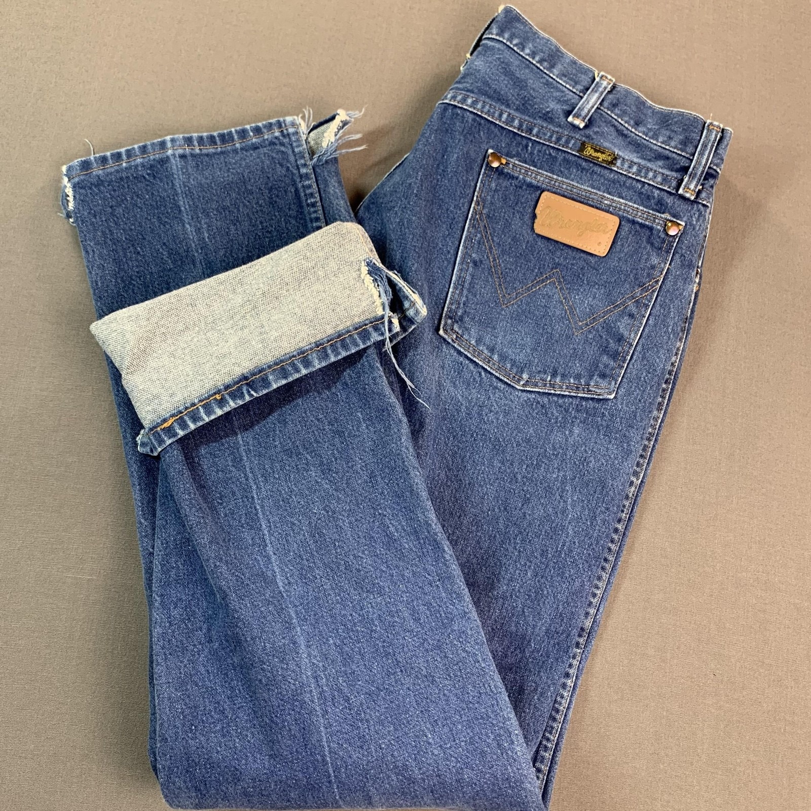 Vintage Wrangler Cowboy Cut Jeans Mens 38x32 Blue Denim 13mwz Usa Workwear